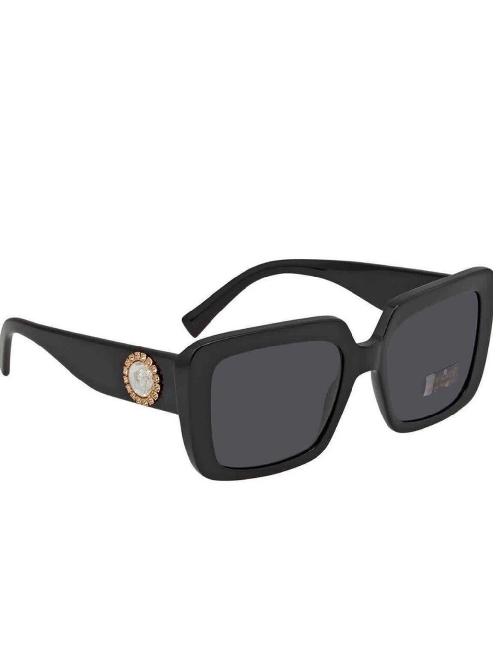 VERSACE Women's Black Oversized Square Sunglasses